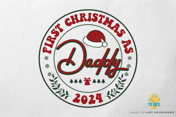First Christmas As Daddy 2024 T-shirt