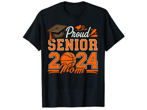 Proud Senior 2024 Mom T-Shirt Design